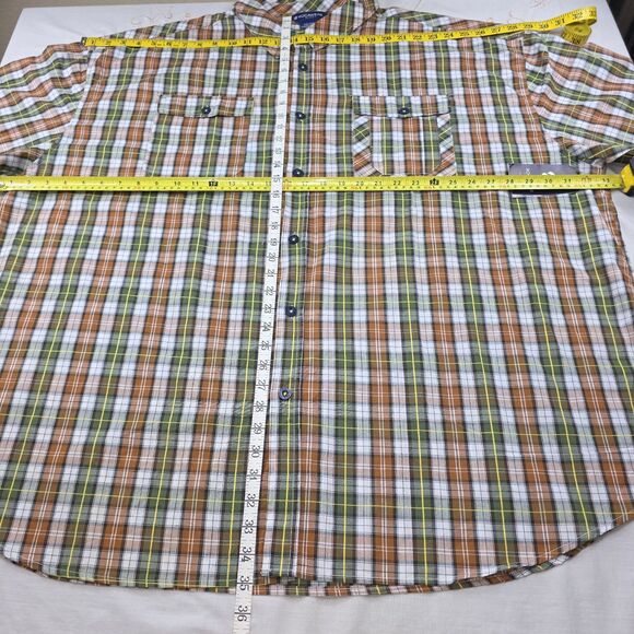NEW W Tag Rocawear Button Shirt Men 5XL Men Plaid Western Cotton Short Sleeve - Picture 10 of 13